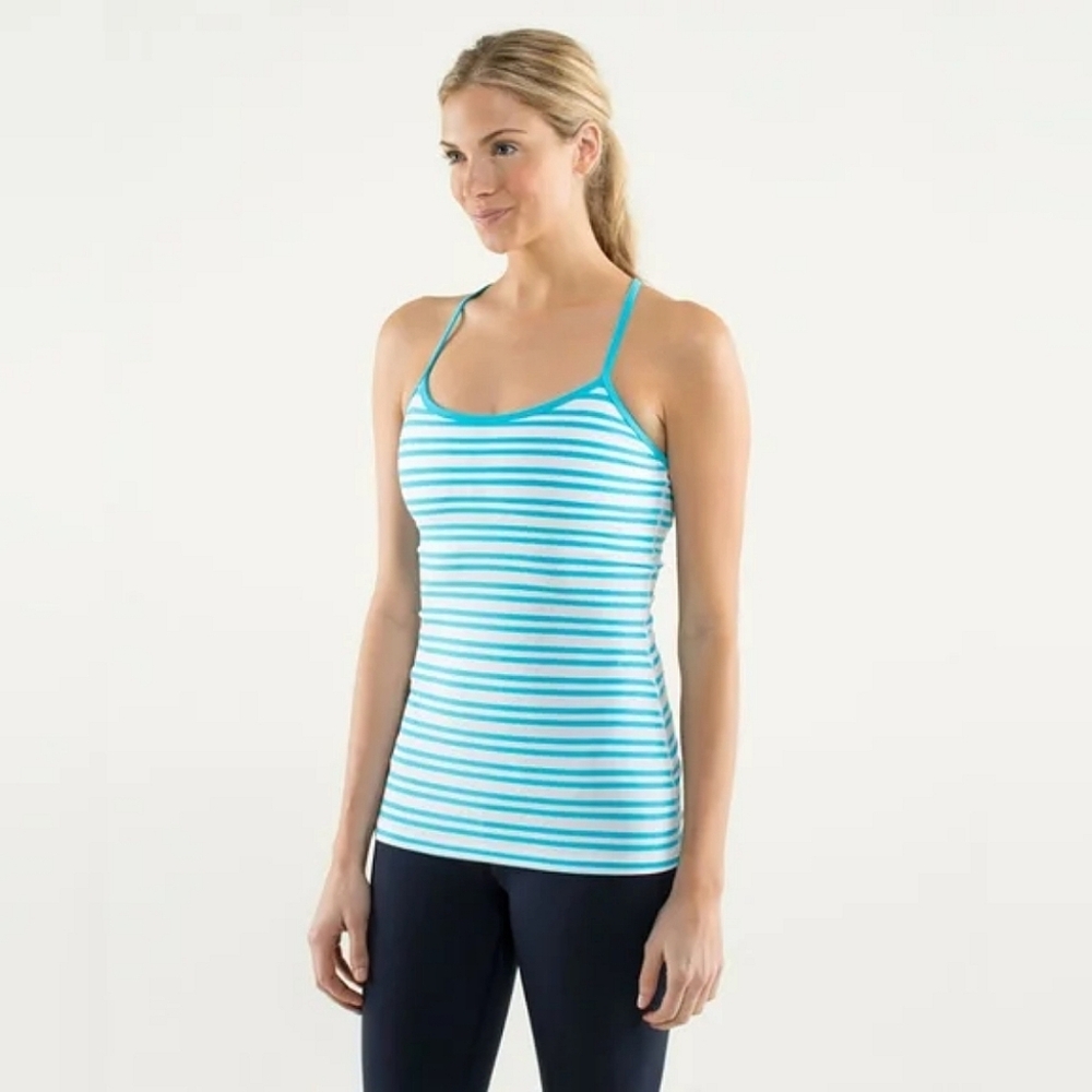 Lululemon Power Y Tank *Luon Light Top With Build In Bra 8/M